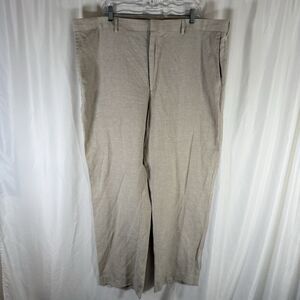 Cubavera Linen Blend Pants Men's 44x32 Beige Pockets Button Zip Lightweight